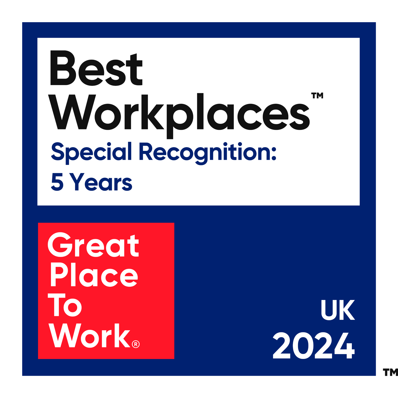 Special recognition of 5 years accreditation logo